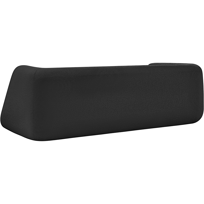 Meridian Furniture Abbington Contemporary Boucle Fabric Sofa in Black