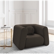 Meridian Furniture Abbington Contemporary Boucle Fabric Chair in Brown