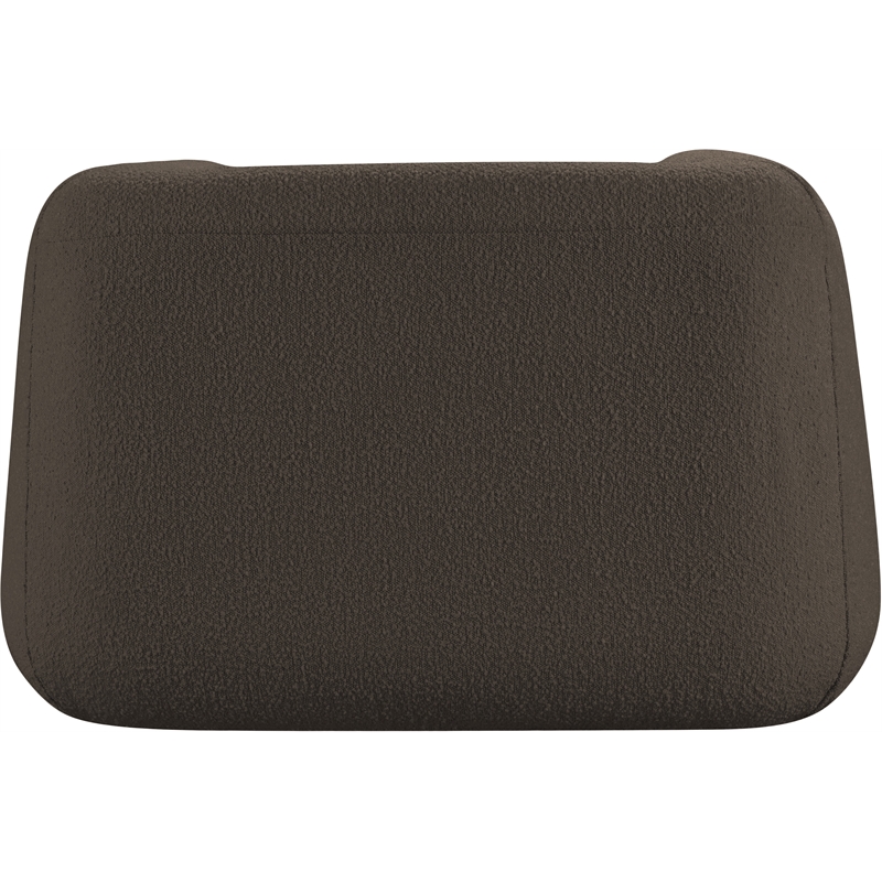 Meridian Furniture Abbington Contemporary Boucle Fabric Chair in Brown