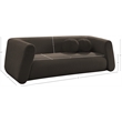 Meridian Furniture Abbington Contemporary Boucle Fabric Sofa in Brown