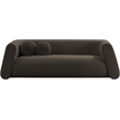 Meridian Furniture Abbington Contemporary Boucle Fabric Sofa in Brown