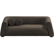 Meridian Furniture Abbington Contemporary Boucle Fabric Sofa in Brown