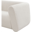 Meridian Furniture Abbington Contemporary Boucle Fabric Loveseat in Cream