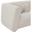 Meridian Furniture Abbington Contemporary Boucle Fabric Loveseat in Cream