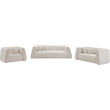 Meridian Furniture Abbington Contemporary Boucle Fabric Loveseat in Cream