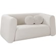 Meridian Furniture Abbington Contemporary Boucle Fabric Loveseat in Cream