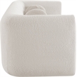 Meridian Furniture Abbington Contemporary Boucle Fabric Loveseat in Cream
