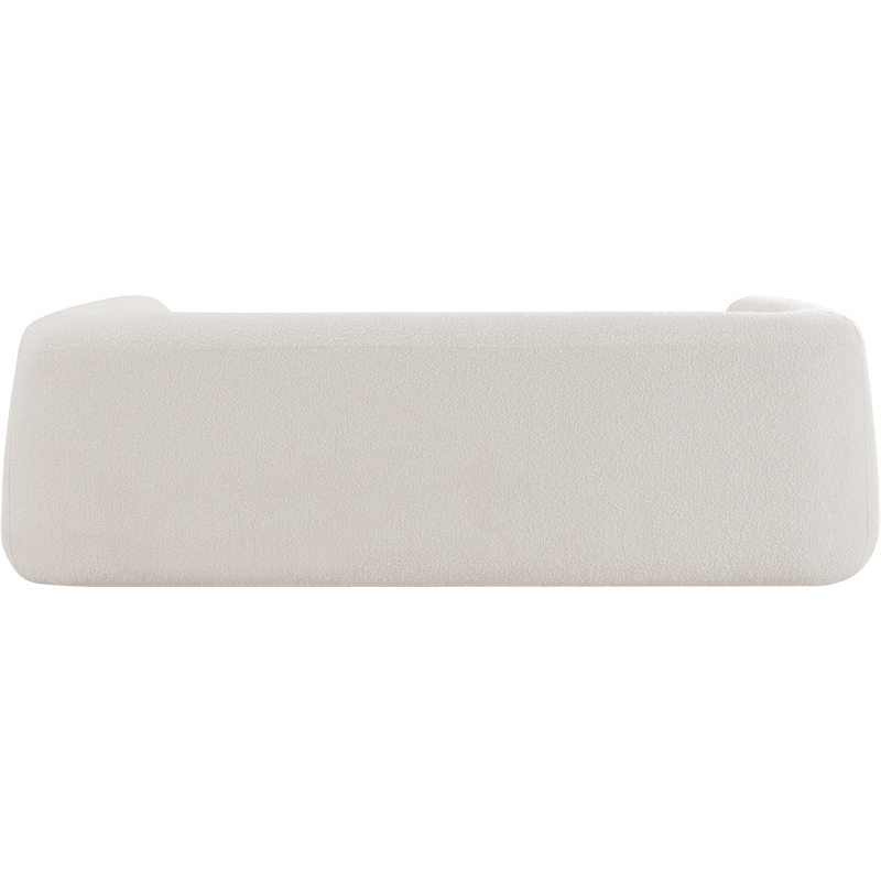 Meridian Furniture Abbington Contemporary Boucle Fabric Sofa in Cream