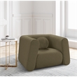 Meridian Furniture Abbington Contemporary Boucle Fabric Chair in Olive Green