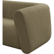 Meridian Furniture Abbington Contemporary Boucle Fabric Chair in Olive Green