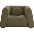 Meridian Furniture Abbington Contemporary Boucle Fabric Chair in Olive Green