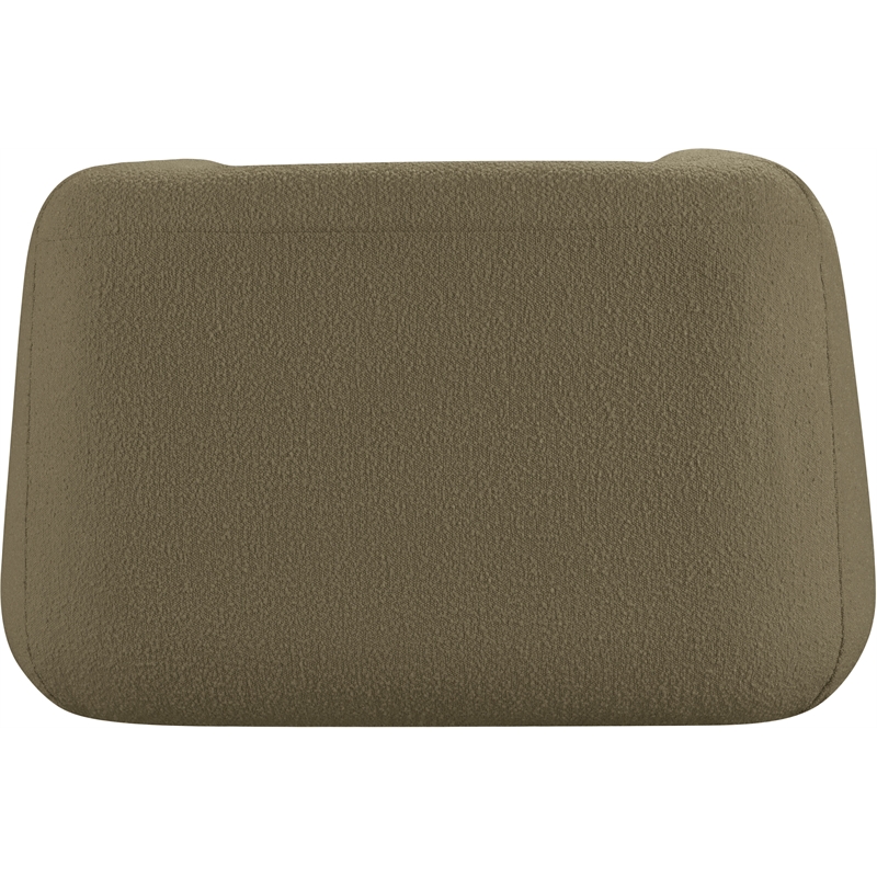 Meridian Furniture Abbington Contemporary Boucle Fabric Chair in Olive Green