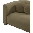 Meridian Furniture Abbington Contemporary Boucle Fabric Chair in Olive Green