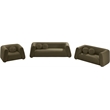 Meridian Furniture Abbington Contemporary Boucle Fabric Sofa in Olive Green