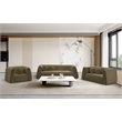Meridian Furniture Abbington Contemporary Boucle Fabric Sofa in Olive Green