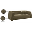 Meridian Furniture Abbington Contemporary Boucle Fabric Sofa in Olive Green