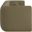 Meridian Furniture Abbington Contemporary Boucle Fabric Sofa in Olive Green