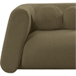 Meridian Furniture Abbington Contemporary Boucle Fabric Sofa in Olive Green