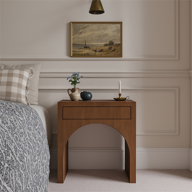 Meridian Furniture August Walnut Night Stand