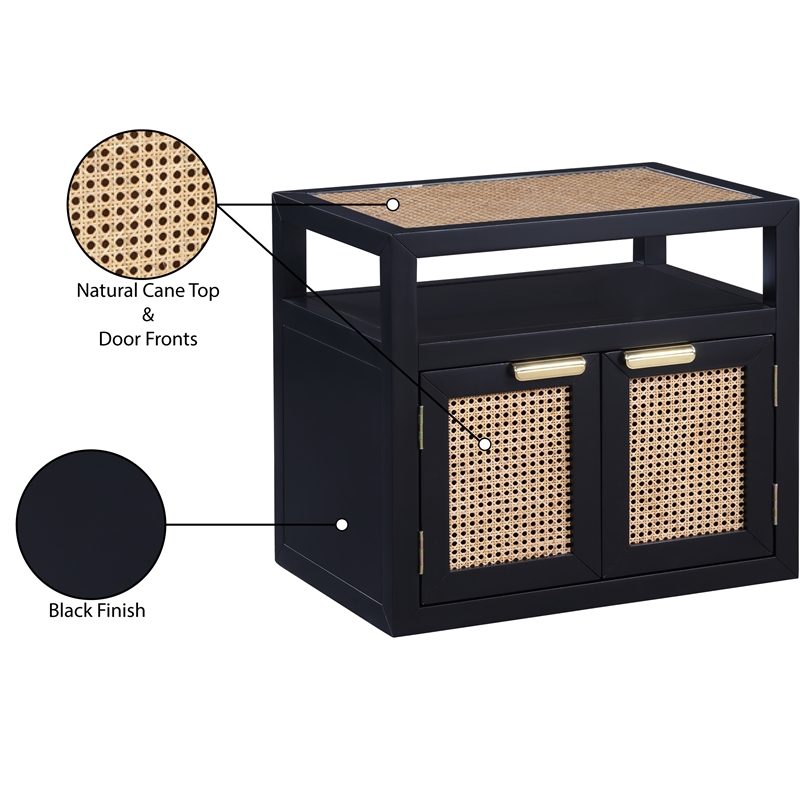 Meridian Furniture Cole Black Night Stand