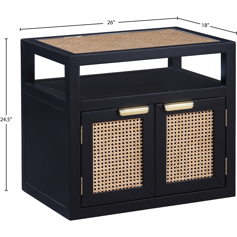 Meridian Furniture Cole Black Night Stand