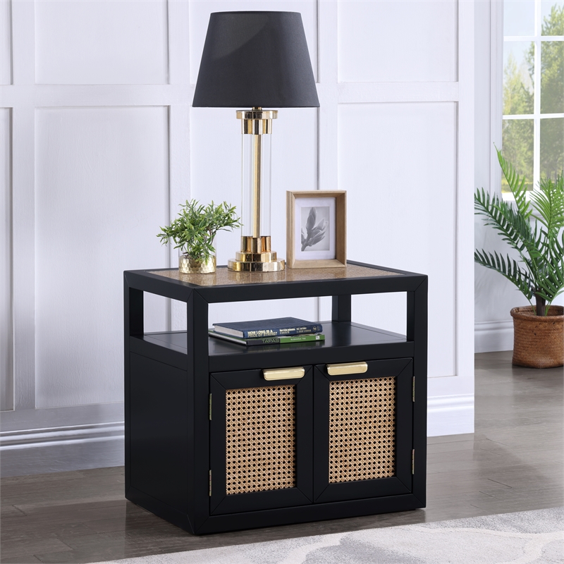 Meridian Furniture Cole Black Night Stand