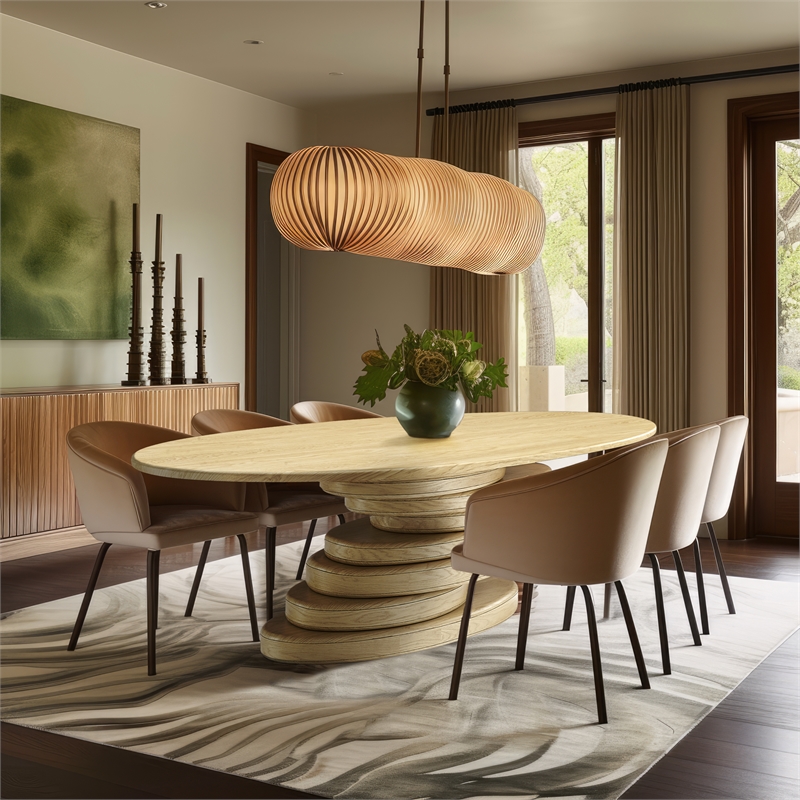 Meridian Furniture Moriah Oak Dining Table