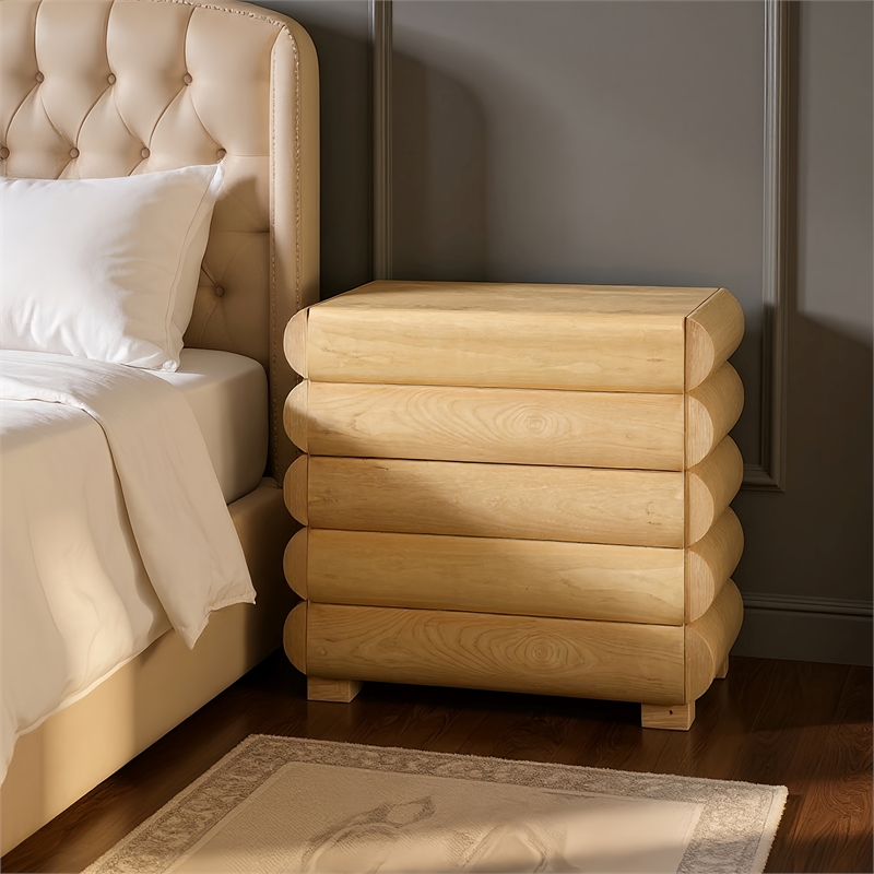 Meridian Furniture Maverick Natural Night Stand / Side Table