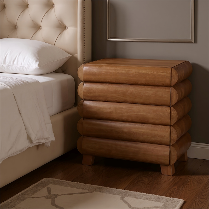 Meridian Furniture Maverick Walnut Night Stand / Side Table