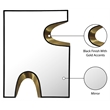 Meridian Furniture Soleil Black Mirror with Gold Iron Metal Accents