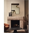 Meridian Furniture Soleil Black Mirror with Gold Iron Metal Accents