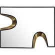 Meridian Furniture Soleil Black Mirror with Gold Iron Metal Accents