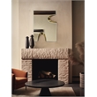 Meridian Furniture Soleil Cream Mirror with Gold Iron Metal Accents