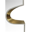 Meridian Furniture Soleil Cream Mirror with Gold Iron Metal Accents