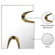 Meridian Furniture Soleil Cream Mirror with Gold Iron Metal Accents