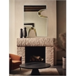 Meridian Furniture Soleil Cream Mirror with Gold Iron Metal Accents