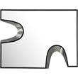 Meridian Furniture Soleil Black Mirror with Silver Iron Metal Accents