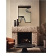 Meridian Furniture Soleil Black Mirror with Silver Iron Metal Accents