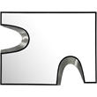 Meridian Furniture Soleil Black Mirror with Silver Iron Metal Accents
