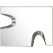 Meridian Furniture Soleil Cream Mirror with Silver Iron Metal Accents