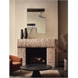 Meridian Furniture Soleil Cream Mirror with Silver Iron Metal Accents