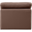 Meridian Furniture Indulge Contemporary Vegan Leather Armless Chair in Brown