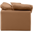 Meridian Furniture Indulge Contemporary Vegan Leather Corner Chair in Orange
