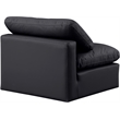 Meridian Furniture Indulge Contemporary Vegan Leather Armless Chair in Black