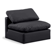 Meridian Furniture Indulge Contemporary Vegan Leather Armless Chair in Black