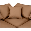 Meridian Furniture Indulge Vegan Leather L-Shaped Modular Sectional in Orange