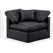 Meridian Furniture Indulge Contemporary Vegan Leather Corner Chair in Black