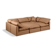 Meridian Furniture Indulge Vegan Leather U-Shaped Modular Sectional in Orange