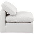 Meridian Furniture Indulge Vegan Leather Armless Chair in Cream