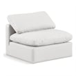 Meridian Furniture Indulge Vegan Leather Armless Chair in Cream